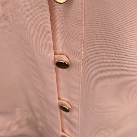 Soft surroundings Sonya embroidered tencel fan blouse in cream, size L NWT - Picture 4 of 10